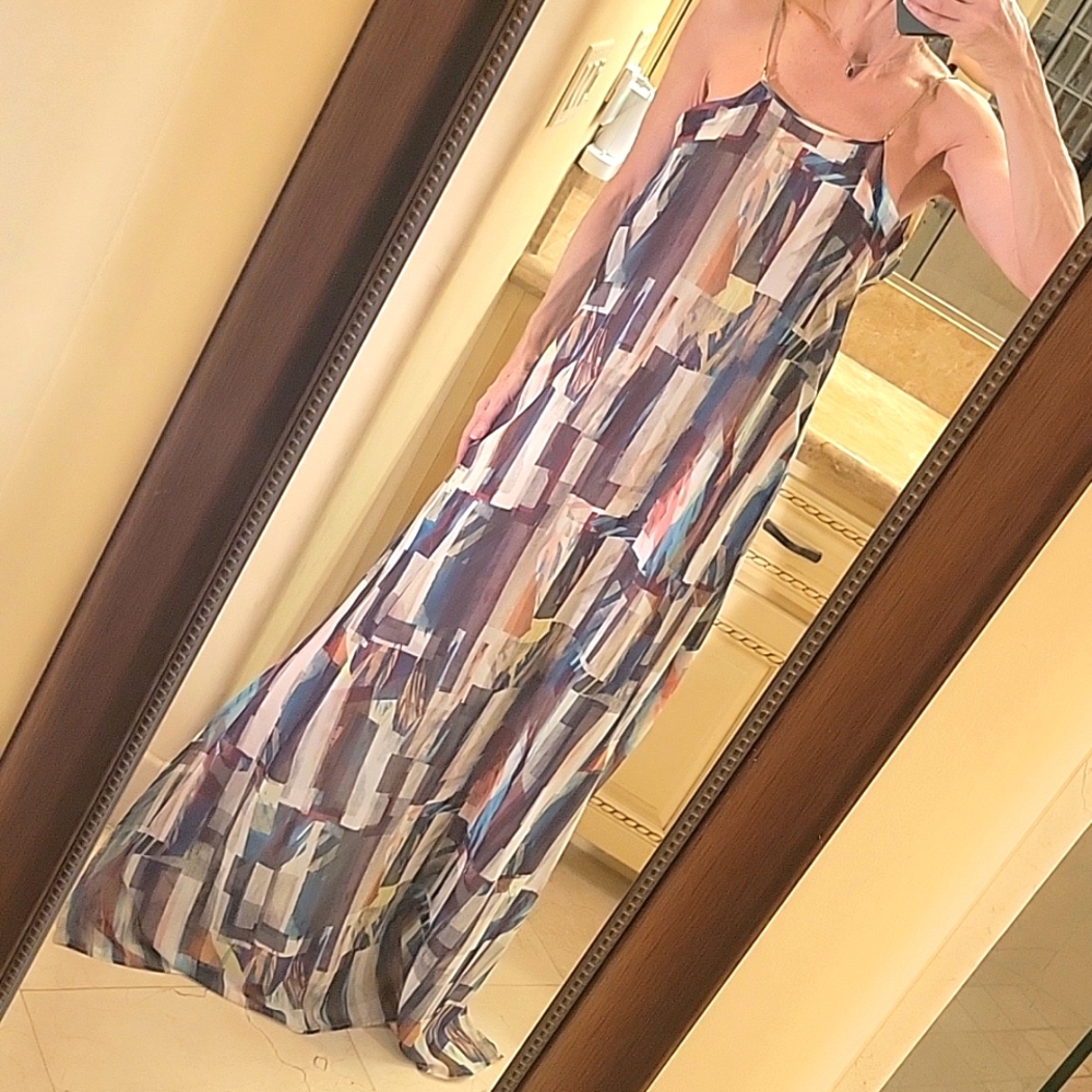 Loja 18 Brazilian Multi-colored Maxi Dress, XS/S - Picture 2 of 16